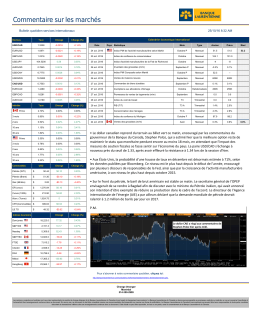 Commentaire sur les march&eacute;s