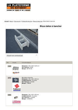 Blocs b&eacute;ton &agrave; bancher