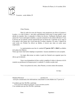 Courrier aux parents