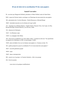 Programme du 5 nov