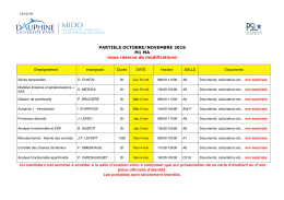 Partiels Octobre-Novembre 2016