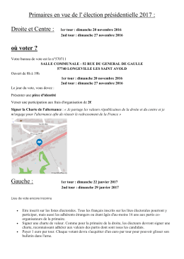 Primaires en vue de l` élection présidentielle 2017