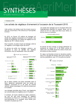 Synth&egrave;se Toussaint 2015