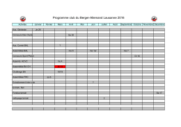Programme club du Berger
