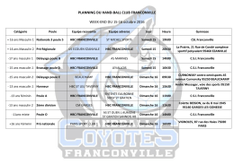 Week-end du 15-16 octobre - Handball Club Franconville