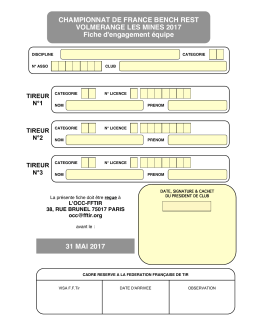 Fiche d`inscription Equipe CdF BR 2017