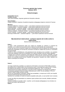 Concours g&eacute;n&eacute;ral des Lyc&eacute;es Session 2016 Biotechnologies