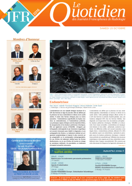 Consulter le Quotidien des JFR du samedi 15 octobre