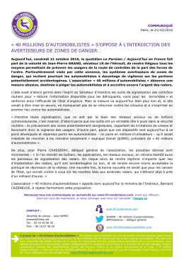 40 millions d`automobilistes » s`oppose à l`interdiction des