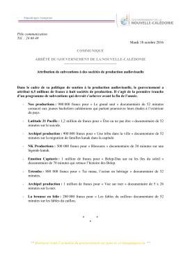 2016.10.18 CP subventions production audiovisuelle