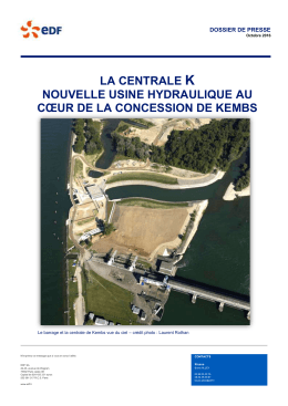 Dossier de presse de l`inauguration de la Centrale
