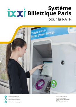 Syst&egrave;me Billettique Paris