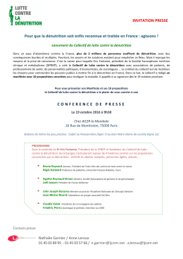 Invitation conf presse Collectif de lutte contre la