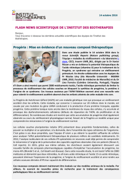FLASH NEWS SCIENTIFIQUE DE L`INSTITUT DES - AFM