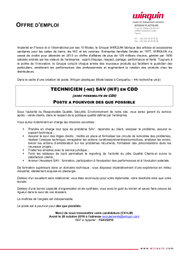 Technicien(-ne) SAV (H/F)