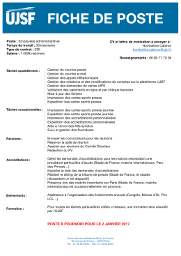 fiche de poste