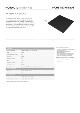 NORDIC ID ANTENNES FICHE TECHNIQUE