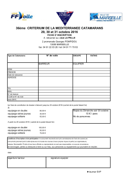 fiche d`inscription coureurs