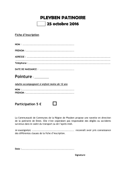 Fiche d`inscription