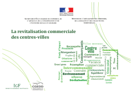 Graphiques La revitalisation commerciale des centres