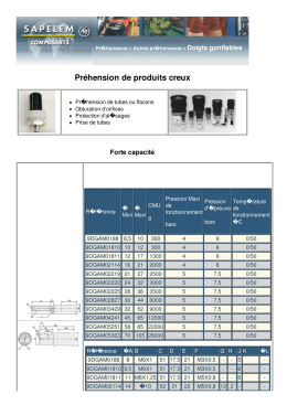 Pr&eacute;hension de produits creux