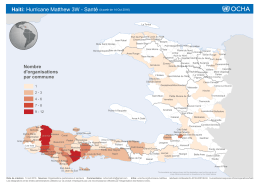 Hurricane Matthew 3W - Santé (à partir de 14 Oct 2016)