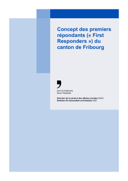 Concept des premiers r&eacute;pondants (&laquo; First