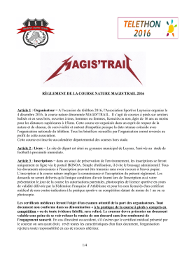 Télécharger le règlement - Association Sportive Luynoise