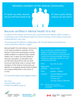 Become certified in Mental Health First Aid