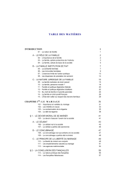 Table des mati&egrave;res - Le droit criminel