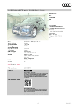 Audi Q3 Ambiente 2.0 TDI quattro 103 kW (140 ch) 6 vitesses