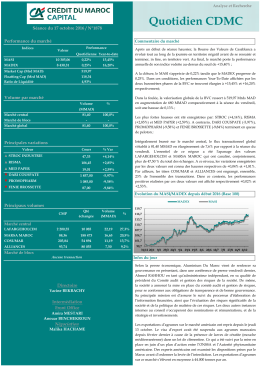 Quotidien CDMC - Bourse de Casablanca