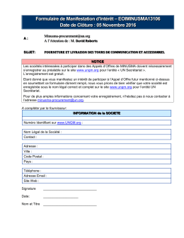 appel a manifestation d`interet pour la fourniture et