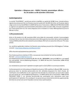 Op&eacute;ration &laquo; Allopneus.com &ndash; RIKEN / Garantie pneumatique offerte