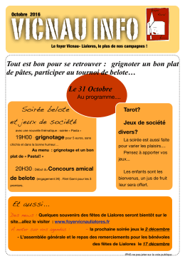 vicnau info belote OCT - 2016 - Foyer Rural de Vicnau Lialores