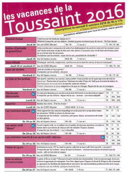 voir le programme des stages