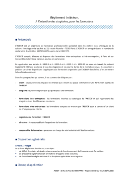 Télécharger le règlement intérieur