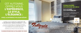 Cet automne, offrez-vous l`Exp&eacute;riEncE, lE stylE, l`&eacute;l&eacute;gancE :