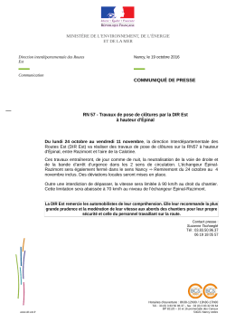 RN 57 - Travaux de pose de clôtures à hauteur d`Épinal