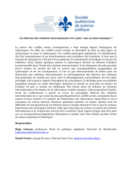 Les th&eacute;ories des relations internationales et le cyber : une