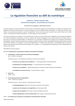 Consultez le Programme - Fondation Paris