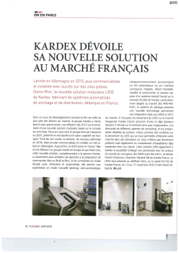 En savoir plus Kardex dévoile sa nouvelle solution au