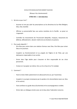 Cheminement Niveau 2 - ecole d`evangelisation robert naoussi