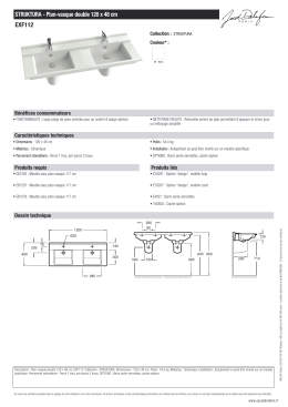 EXF112 STRUKTURA - Plan-vasque double 120 x 48 cm
