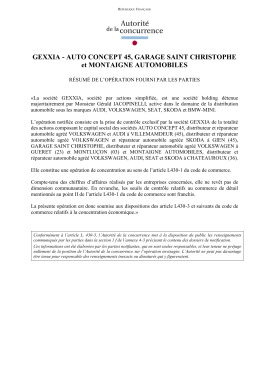 GEXXIA - AUTO CONCEPT 45, GARAGE SAINT CHRISTOPHE et
