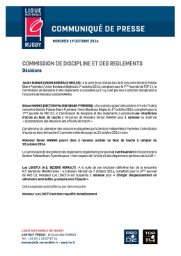 Page 1 COMMUNIQUÉ DE PRESSE MERCREDI 19 OCTOBRE