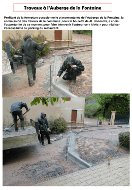 Travaux Auberge - Commune de Chassy
