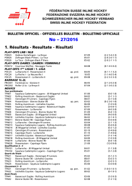 BO 27-2016 - F&eacute;d&eacute;ration Suisse de Inline Hockey