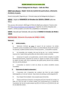 Télécharger le réglement - Amicale Laique de Sainte Radegonde