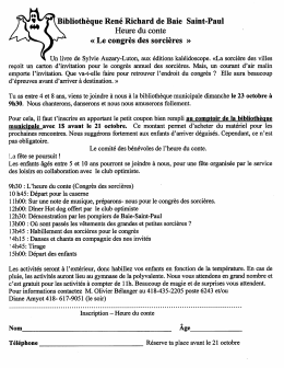 Page 1 Bibliothèque René Richard de Baie Saint